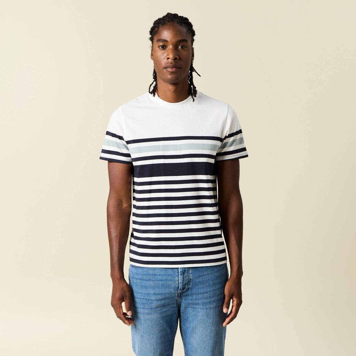 T-shirt éco-responsable bleu marine homme