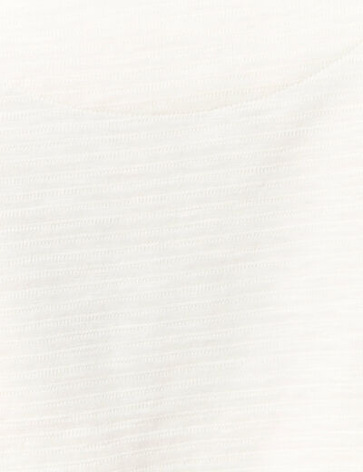 T-shirt cintré col rond manches courtes ecru homme