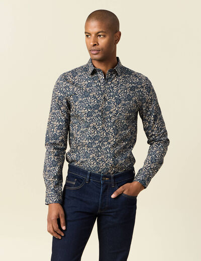 Chemise bleu marine homme