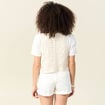 Gilet sans manches ecru femme