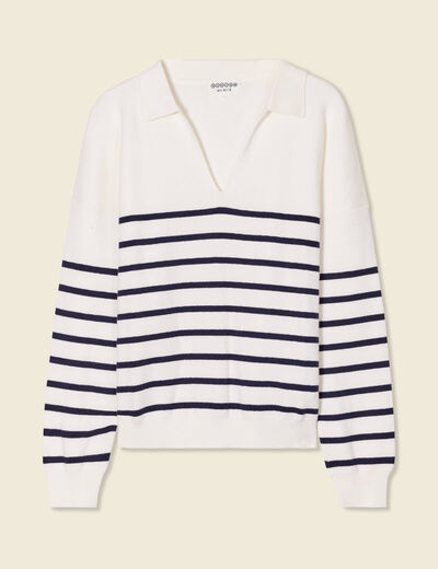 Pull éco-responsable ecru femme