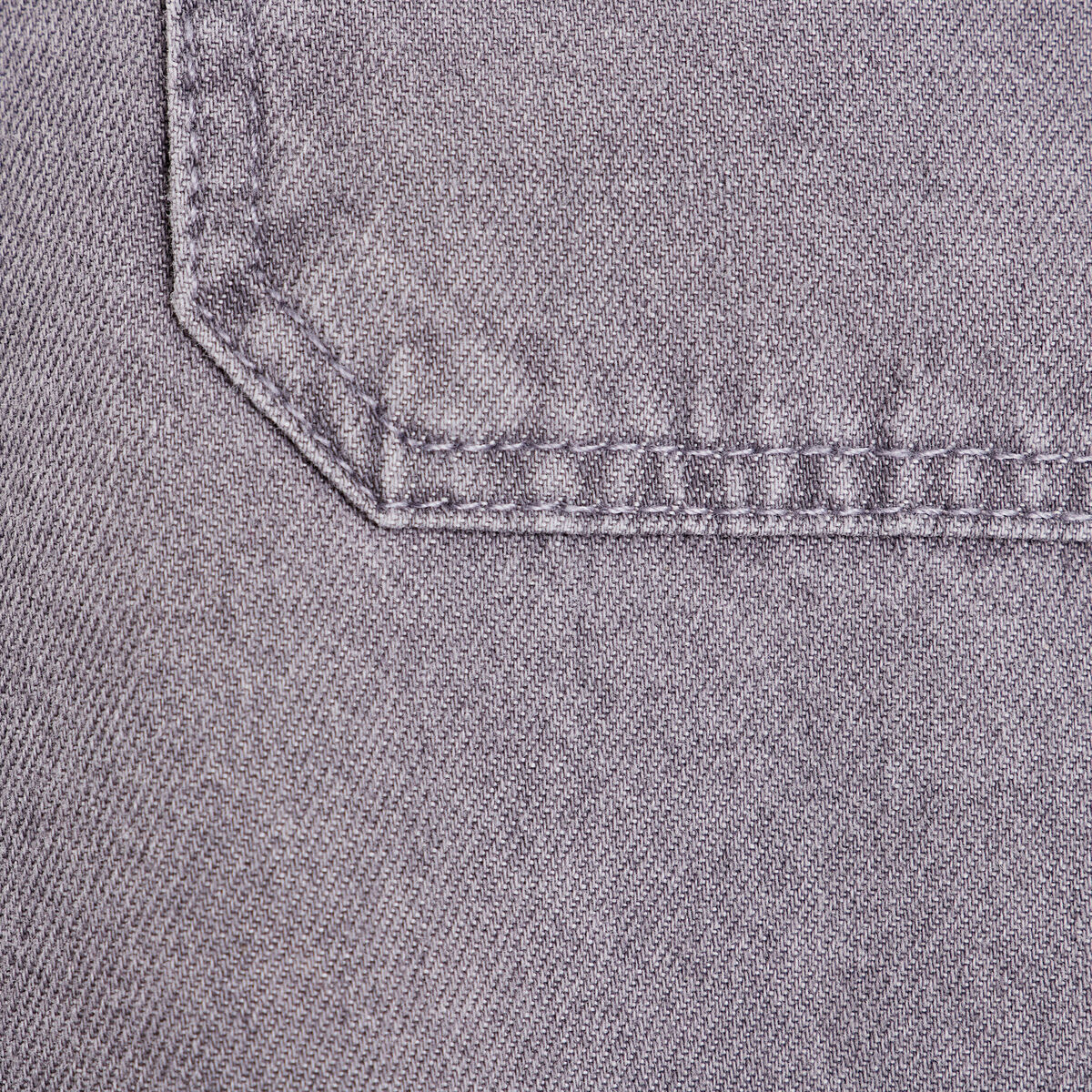 Surchemise manches longues denim gris homme