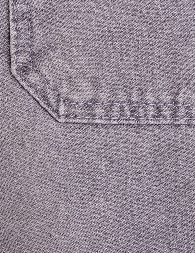 Surchemise manches longues denim gris homme