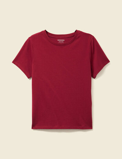 T-shirt manches courtes rouge femme