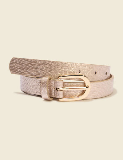 Ceinture fine couleur or femme