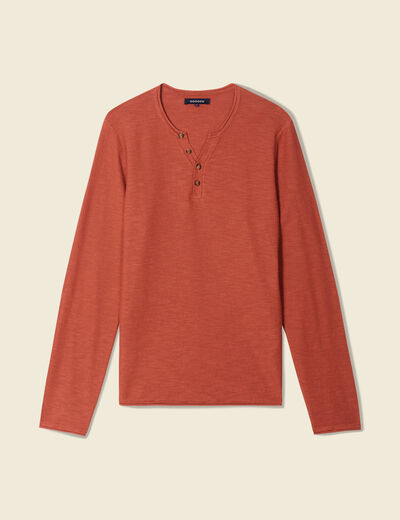 Pull manches longues rose homme