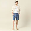 Bermuda droit bleu foncé homme
