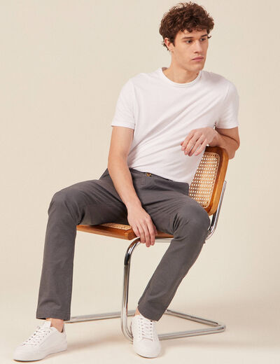 Pantalon slim Instinct chino gris homme