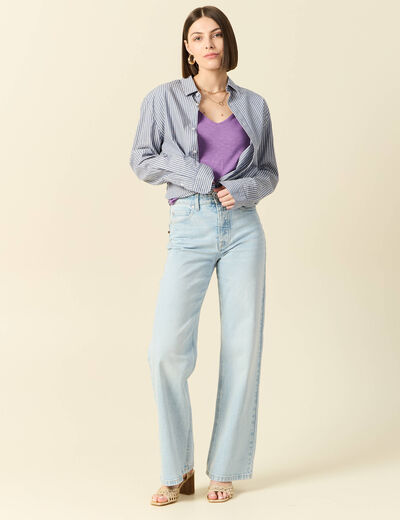 T-shirt manches courtes violet femme