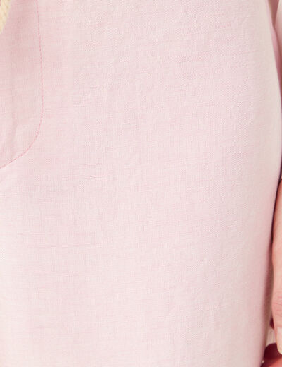 Pantalon large éco-responsable rose poudrée femme