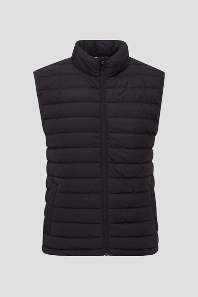Doudoune droite sans manches noir homme