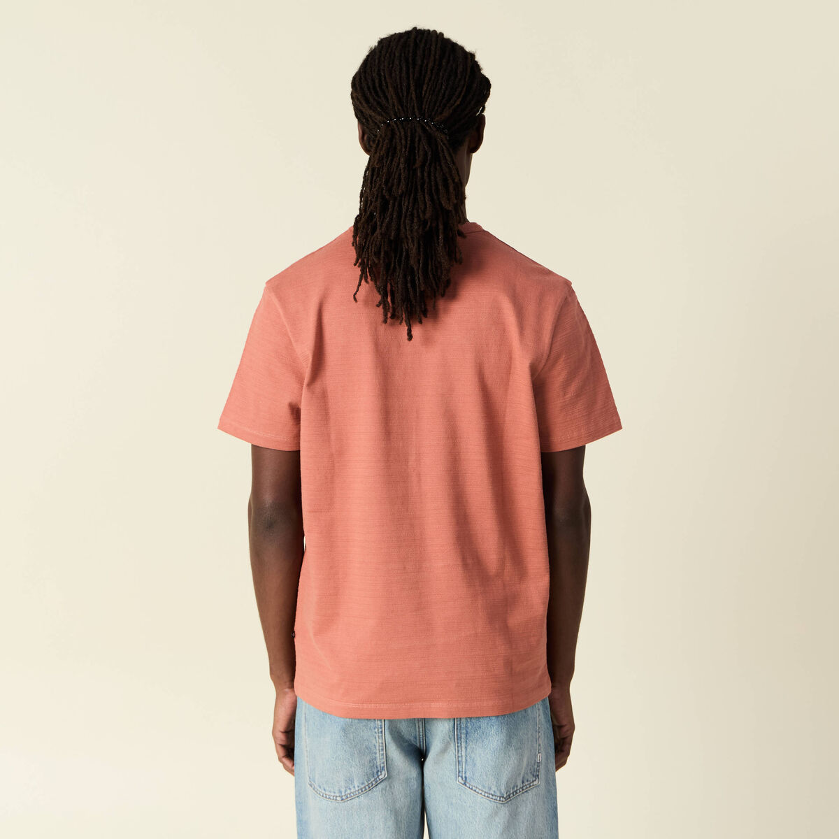 T-shirt manches courtes vieux rose homme