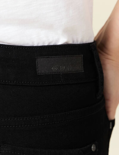 Jeans Vanessa - slim taille basse 7/8ème denim noir femme