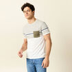 T-shirt manches courtes ecru homme