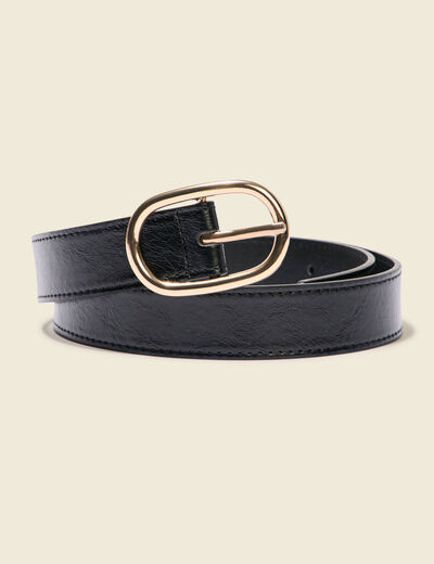 Ceinture fine noir femme