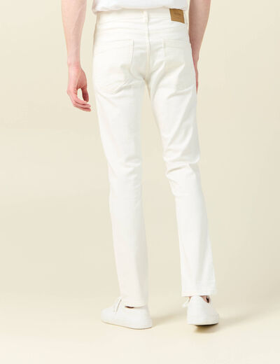 Jeans slim éco-responsable denim blanc homme