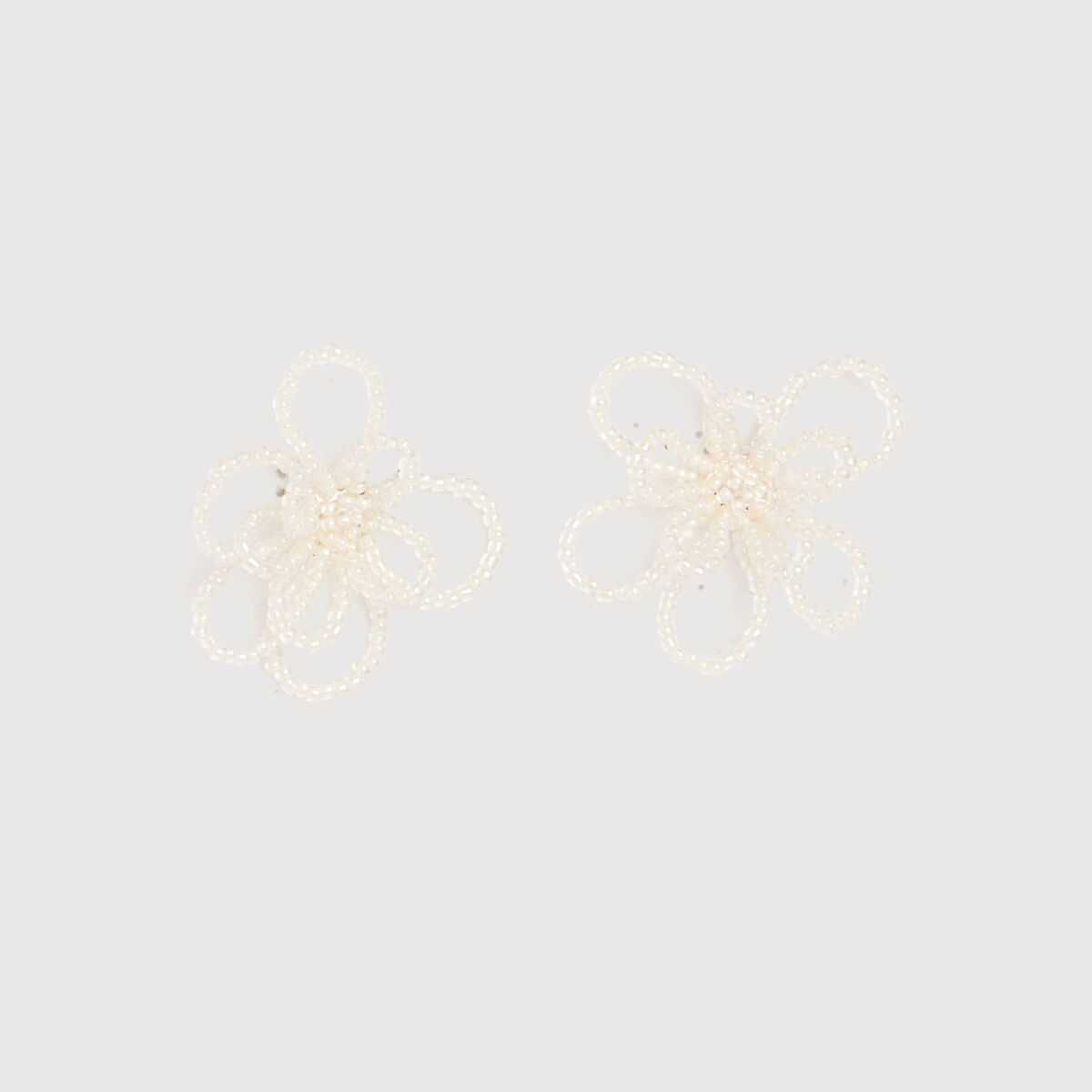 Boucles d'oreilles ecru femme