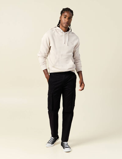 Pantalon cargo poches côtés noir homme