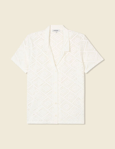 T-shirt manches courtes ecru femme