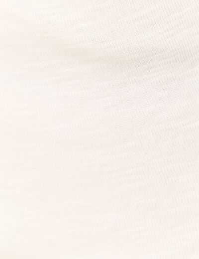 T-shirt manches courtes ecru femme