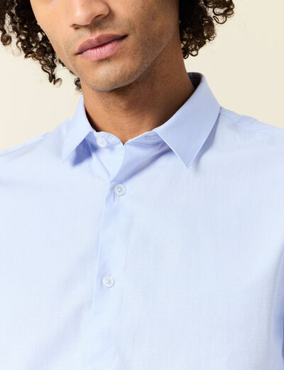 Chemise manches longues bleu ciel homme