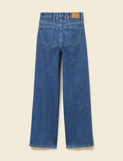 Jeans large taille haute denim stone femme