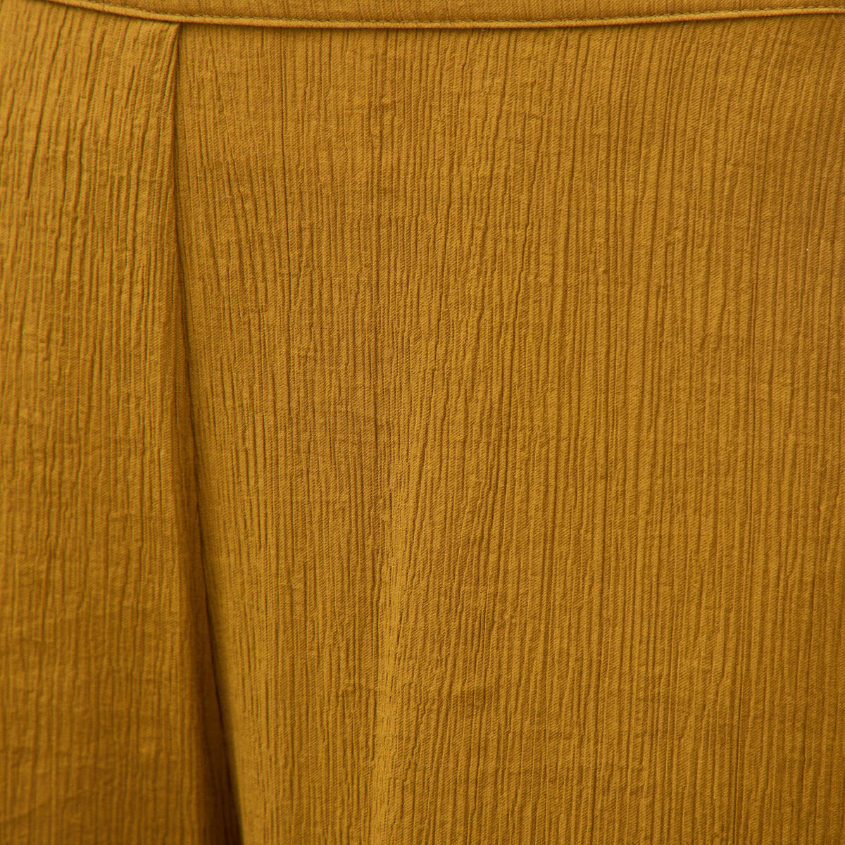 Pantalon large taille haute fluide vert olive femme