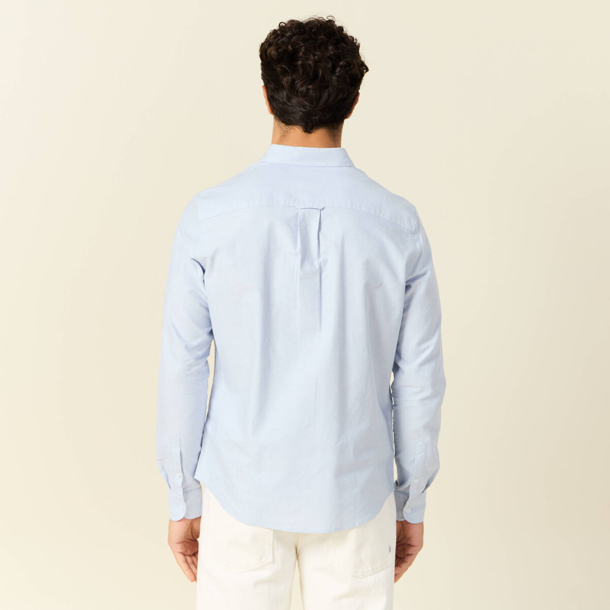 Chemise manches longues bleu clair homme