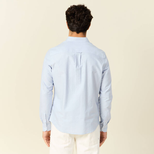 Chemise manches longues bleu clair homme