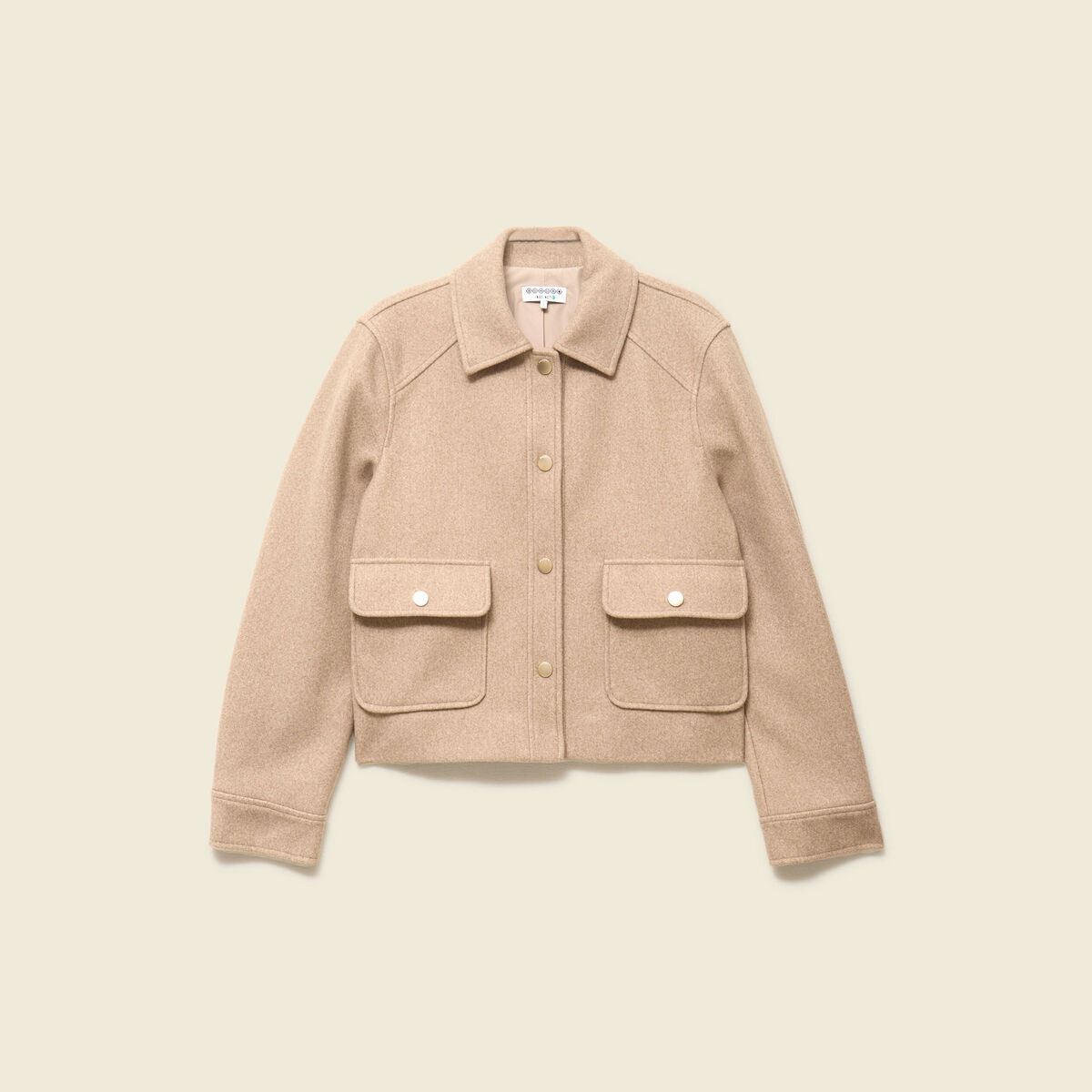 Blouson manches longues doubl&eacute; sable femme