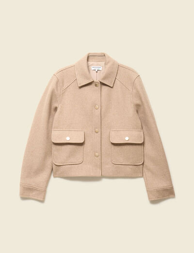 Blouson manches longues doubl&eacute; sable femme