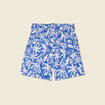 Short droite taille haute bleu femme