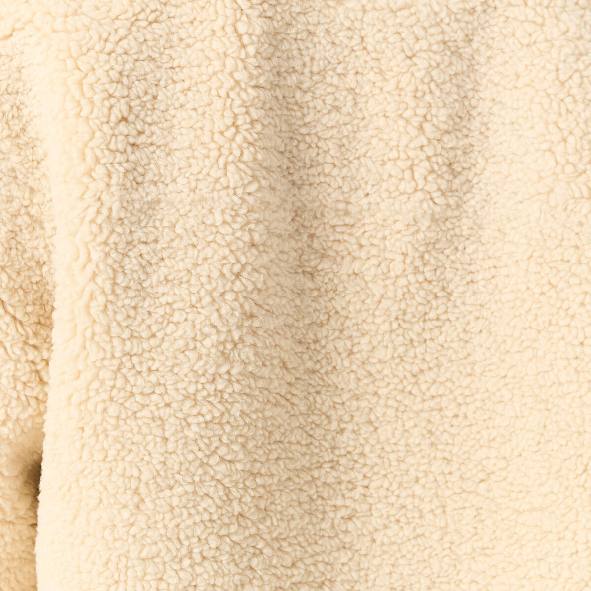 Manteau surchemise droit creme femme