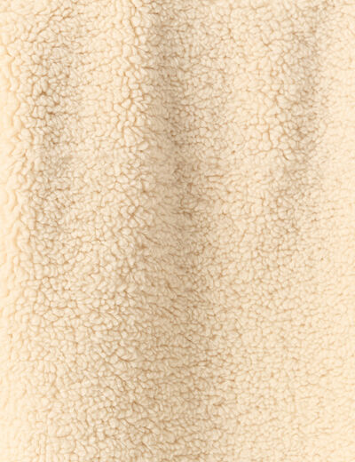 Manteau surchemise droit creme femme