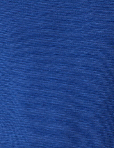 T-shirt manches longues bleu electrique homme