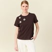 T-shirt éco-responsable marron femme