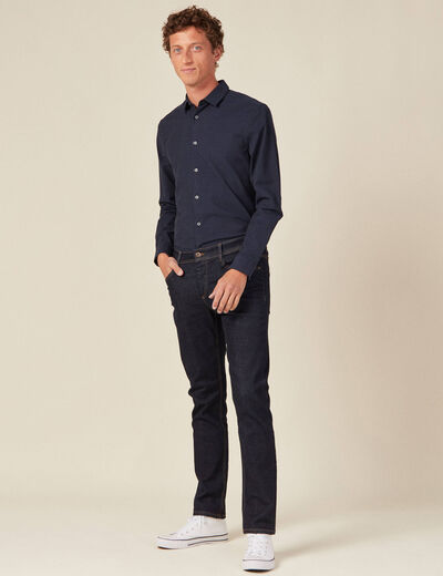 Chemise éco-responsable bleu foncé homme