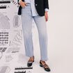 Jeans droit 7/8ème denim bleach femme