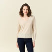 Pull manches longues ecru femme