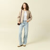 Jeans large taille standard denim snow bleu femme