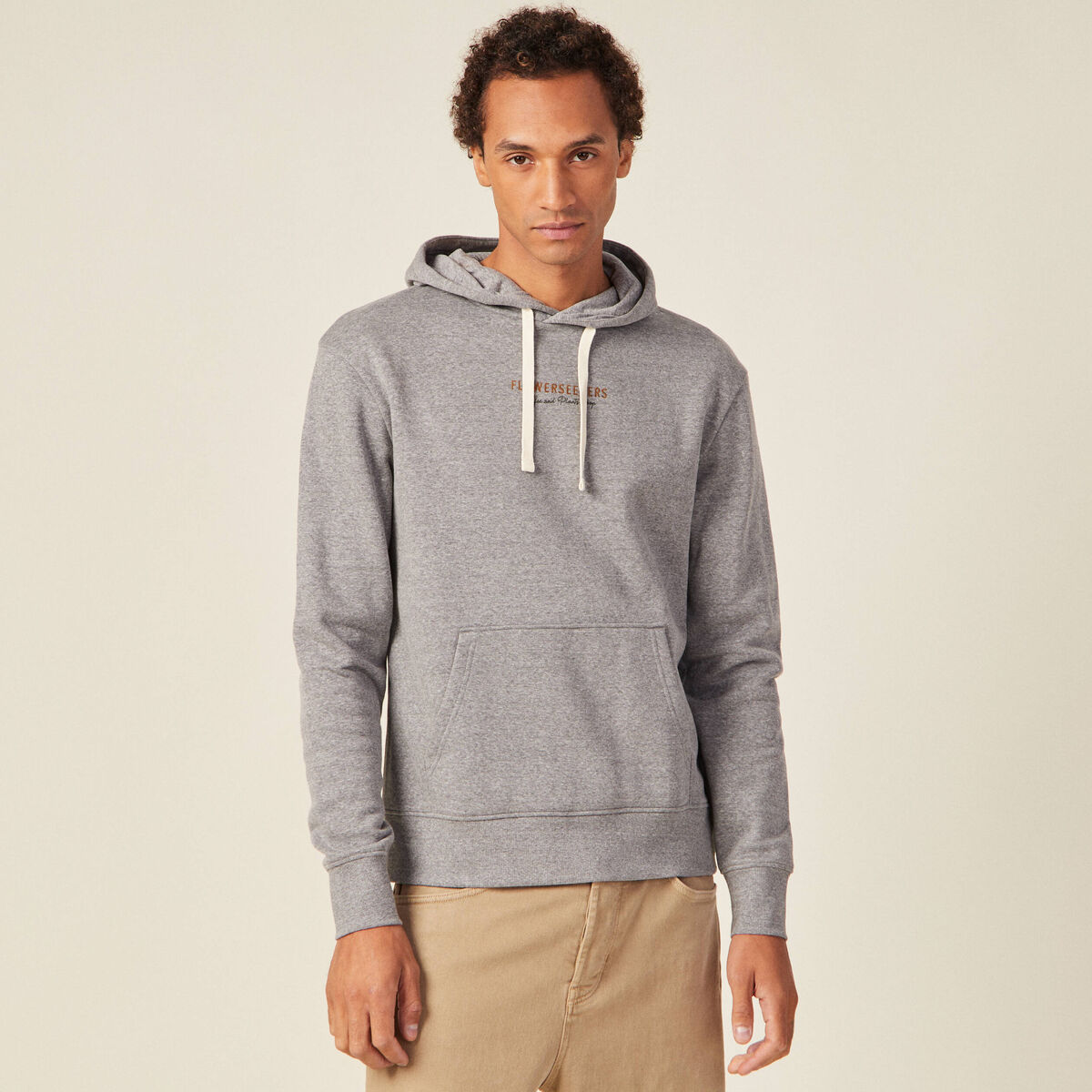 Sweat manches longues gris foncé homme