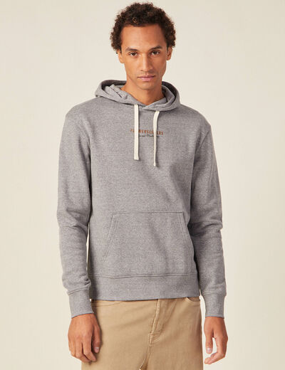 Sweat manches longues gris foncé homme