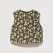 Gilet sans manches r&eacute;versible vert kaki femme