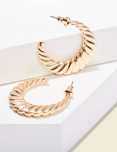 Boucles d'oreilles créoles couleur or femme