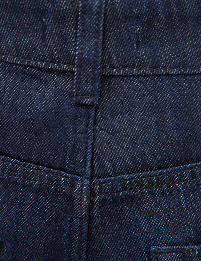 Jeans slouchy ceinture taille standard denim brut rinse femme