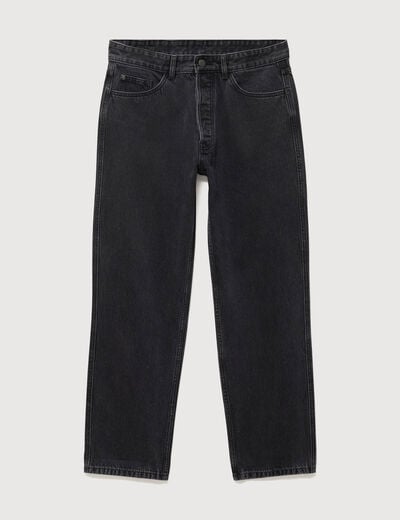 Jeans large relaxed denim noir homme