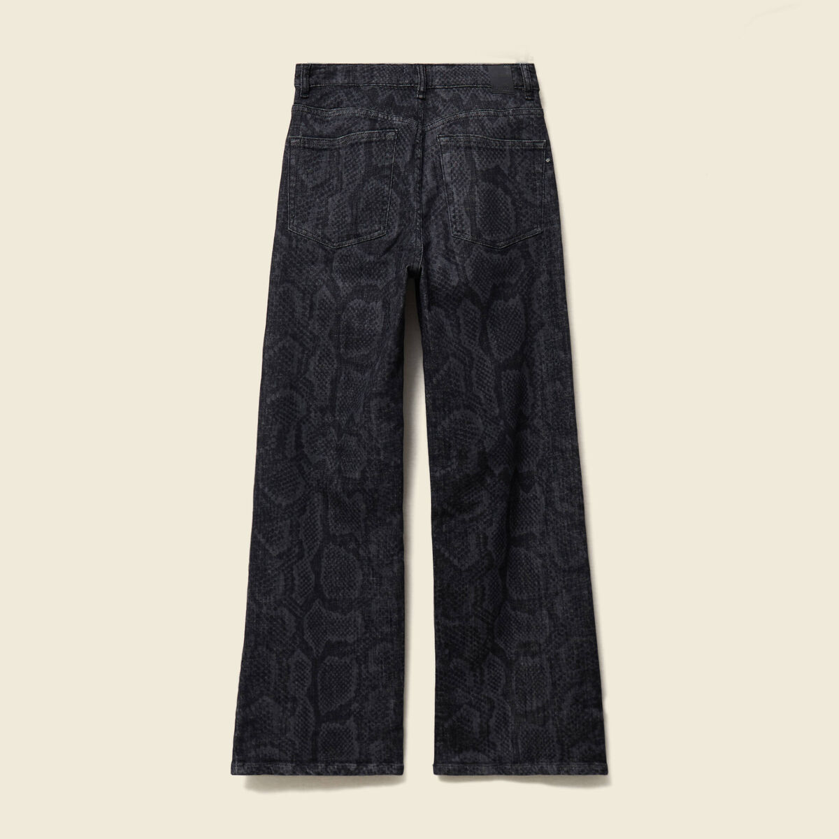 Pantalon wide large taille haute gris fonc&eacute; femme