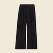 Pantalon large fluide noir femme