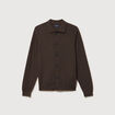 Cardigan manches longues marron homme