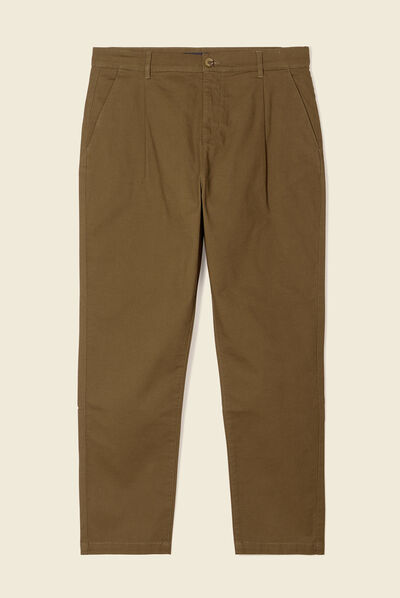 Pantalon chino taupe homme